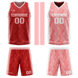Custom Red Pink Reversible Basketball Suit for Adults and Kids Personalized Jersey