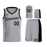 Custom Gray Black Basketball Jersey for Men Women Adult Youth Stitched Name Number Logo