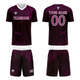 Custom Purple Soccer Uniform Jersey Kids Adults Personalized Set Jersey Shirt