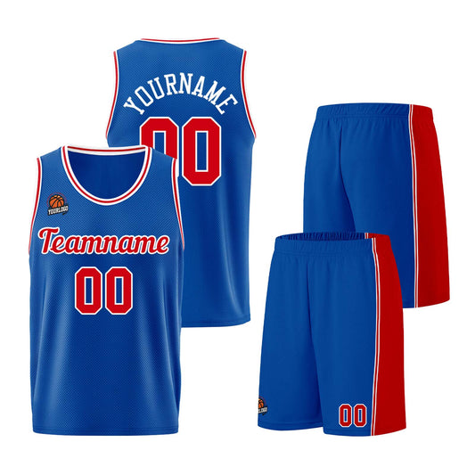Custom Royal-Red Basketball Jersey for Men Women Adult Youth Stitched Name Number Logo
