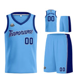 Custom Light Blue Royal Basketball Jersey for Men Women Adult Youth Stitched Name Number Logo