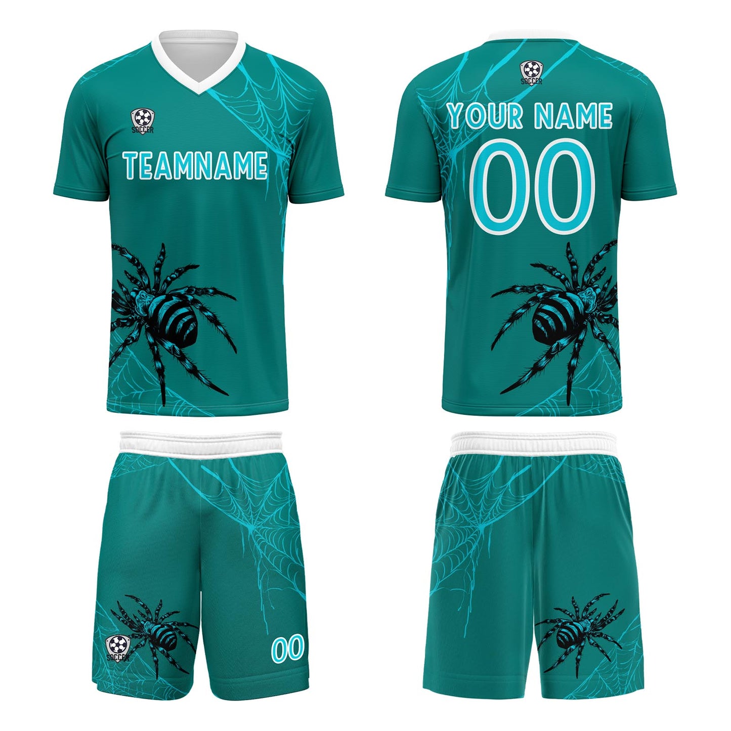 Custom Dark Green Soccer Uniform Jersey Kids Adults Personalized Set Jersey Shirt