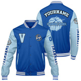Custom Color Blue Lion Blue Varsity Jackets for Men Women Youth Personalized Letterman Jackets