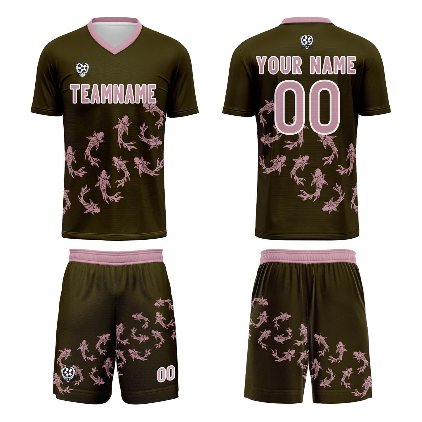 Custom Olive Green Soccer Uniform Jersey Kids Adults Personalized Set Jersey Shirt