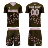 Custom Olive Green Soccer Uniform Jersey Kids Adults Personalized Set Jersey Shirt