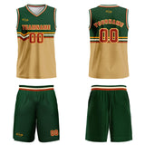 Custom Green Light Brown Red Yellow Basketball Jersey Uniform Suit Printed Your Logo Name Number