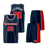 Custom Dark Blue-Red Basketball Jersey for Men Women Adult Youth Stitched Name Number Logo