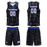 Custom Black Azure Basketball Jersey Uniform Suit Printed Your Logo Name Number