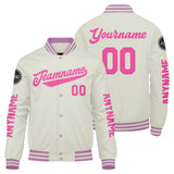 Custom Cream Varsity Jackets for Men Women Youth Personalized Letterman Jackets