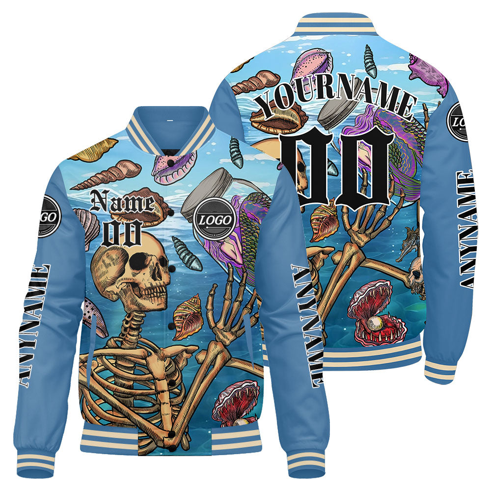 Custom Light blue Varsity Jackets for Men Women Youth Personalized Letterman Jackets