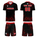 Custom Red Uniform Jersey Kids Adults Personalized Set Jersey Shirt