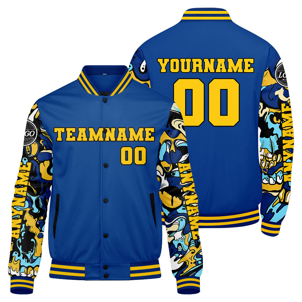 Custom Royal Varsity Jackets for Men Women Youth Personalized Letterman Jackets