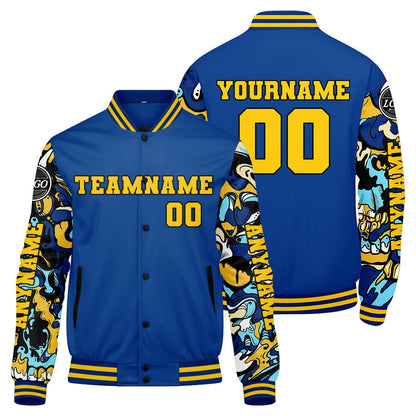 Custom Royal Varsity Jackets for Men Women Youth Personalized Letterman Jackets
