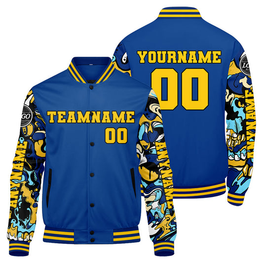 Custom Royal Varsity Jackets for Men Women Youth Personalized Letterman Jackets