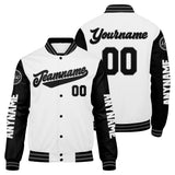 Custom Black White Varsity Jackets for Men Women Youth Personalized Letterman Jackets