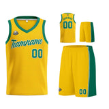 Custom Yellow Green Basketball Jersey for Men Women Adult Youth Stitched Name Number Logo