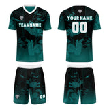 Custom White Dark Green Uniform Jersey Kids Adults Personalized Set Jersey Shirt