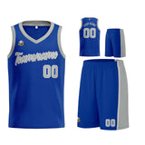 Custom Royal Gray Basketball Jersey for Men Women Adult Youth Stitched Name Number Logo