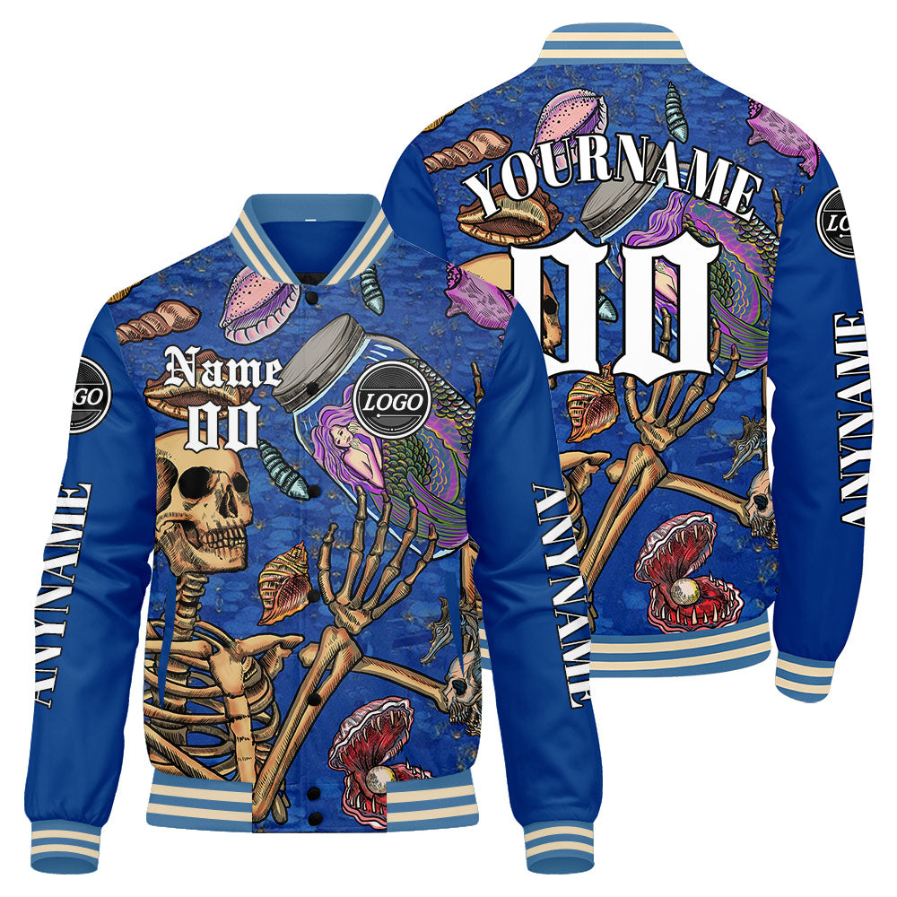 Custom Blue Varsity Jackets for Men Women Youth Personalized Letterman Jackets