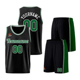Custom Black Green Basketball Jersey for Men Women Adult Youth Stitched Name Number Logo