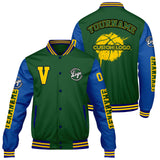 Custom Green Color Blue Varsity Jackets for Men Women Youth Personalized Letterman Jackets