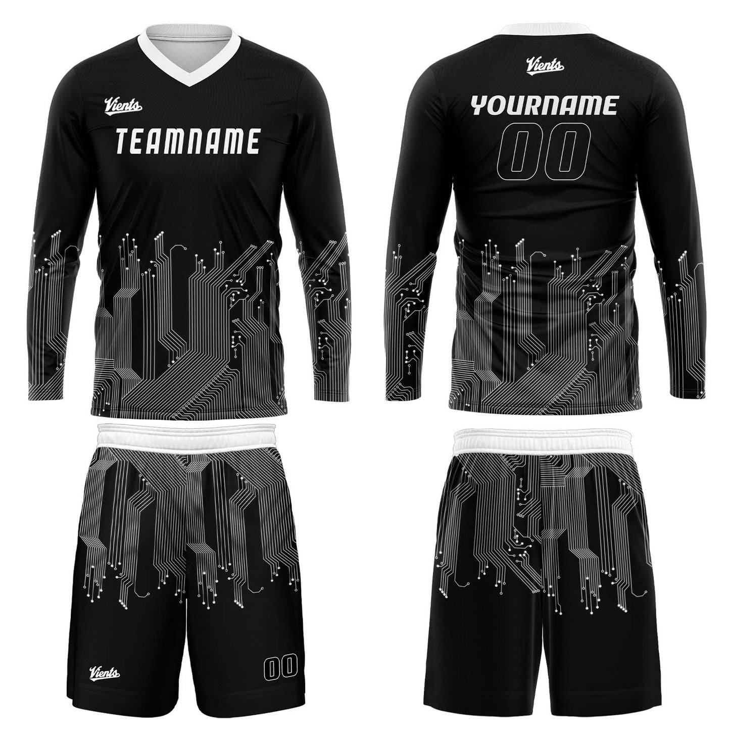 Custom Black White Basketball Soccer Football Shooting Long T-Shirt for Adults and Kids