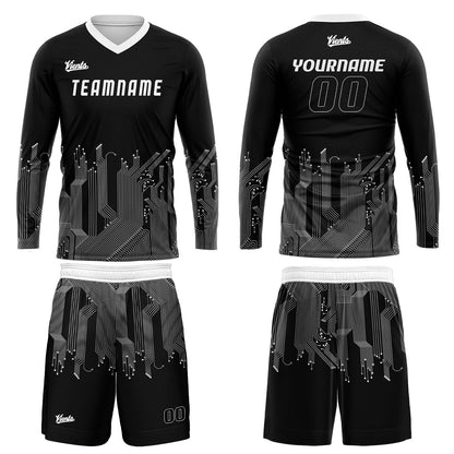 Custom Black White Basketball Soccer Football Shooting Long T-Shirt for Adults and Kids
