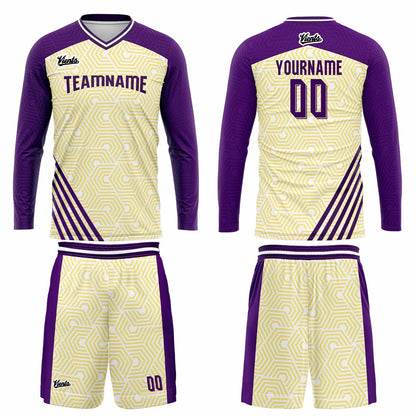 Custom Purple Yellow Basketball Soccer Football Shooting Long T-Shirt for Adults and Kids