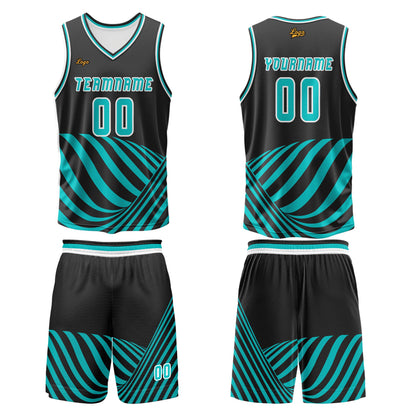 Custom Water Blue Basketball Jersey Uniform Suit Printed Your Logo Name Number