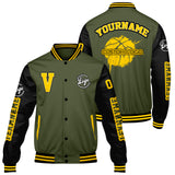 Custom Olive Green Black Varsity Jackets for Men Women Youth Personalized Letterman Jackets