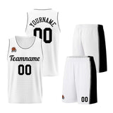 Custom White-Black Basketball Jersey for Men Women Adult Youth Stitched Name Number Logo