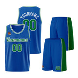 Custom Royal-Green Basketball Jersey for Men Women Adult Youth Stitched Name Number Logo