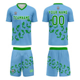 Custom Sky Blue Soccer Uniform Jersey Kids Adults Personalized Set Jersey Shirt