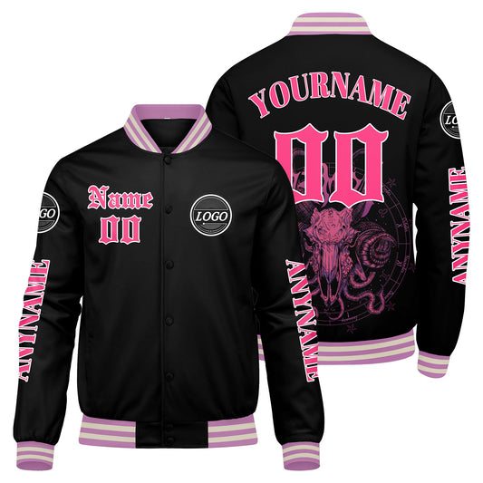 Custom Pink Varsity Jackets for Men Women Youth Personalized Letterman Jackets