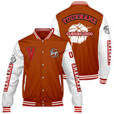 Custom Dull Orange White Varsity Jackets for Men Women Youth Personalized Letterman Jackets