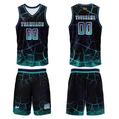 Custom Blue Violet Basketball Jersey Uniform Suit Printed Your Logo Name Number