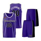 Custom Purple Black Basketball Jersey for Men Women Adult Youth Stitched Name Number Logo