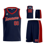 Custom Navy Red Basketball Jersey for Men Women Adult Youth Stitched Name Number Logo