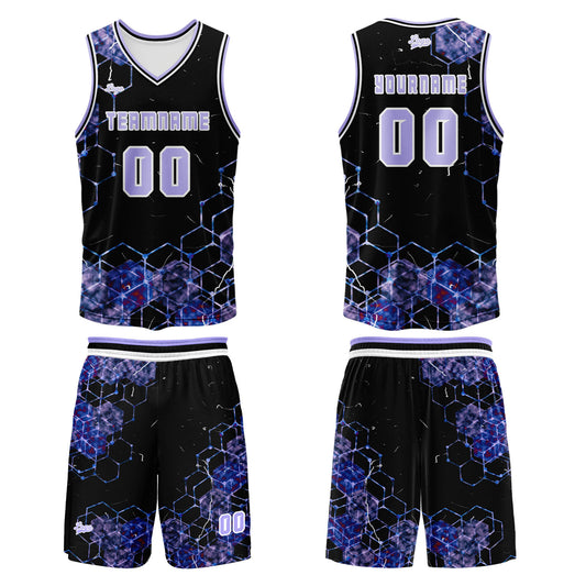 Custom Purple Basketball Jersey Uniform Suit Printed Your Logo Name Number