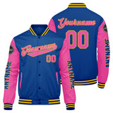 Custom Royal Pink Varsity Jackets for Men Women Youth Personalized Letterman Jackets