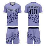 Custom Light Purple Soccer Uniform Jersey Kids Adults Personalized Set Jersey Shirt