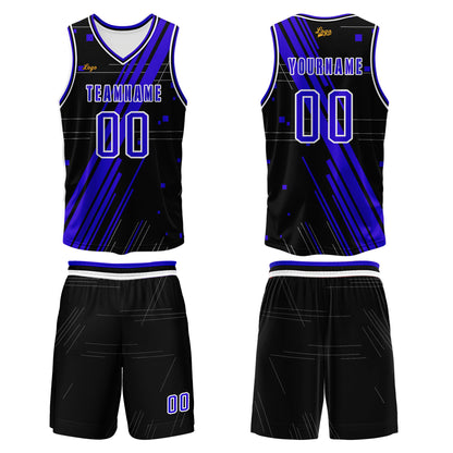 Custom Black Purple Basketball Jersey Uniform Suit Printed Your Logo Name Number