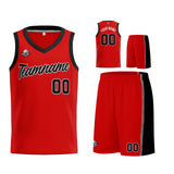 Custom Red Black Basketball Jersey for Men Women Adult Youth Stitched Name Number Logo