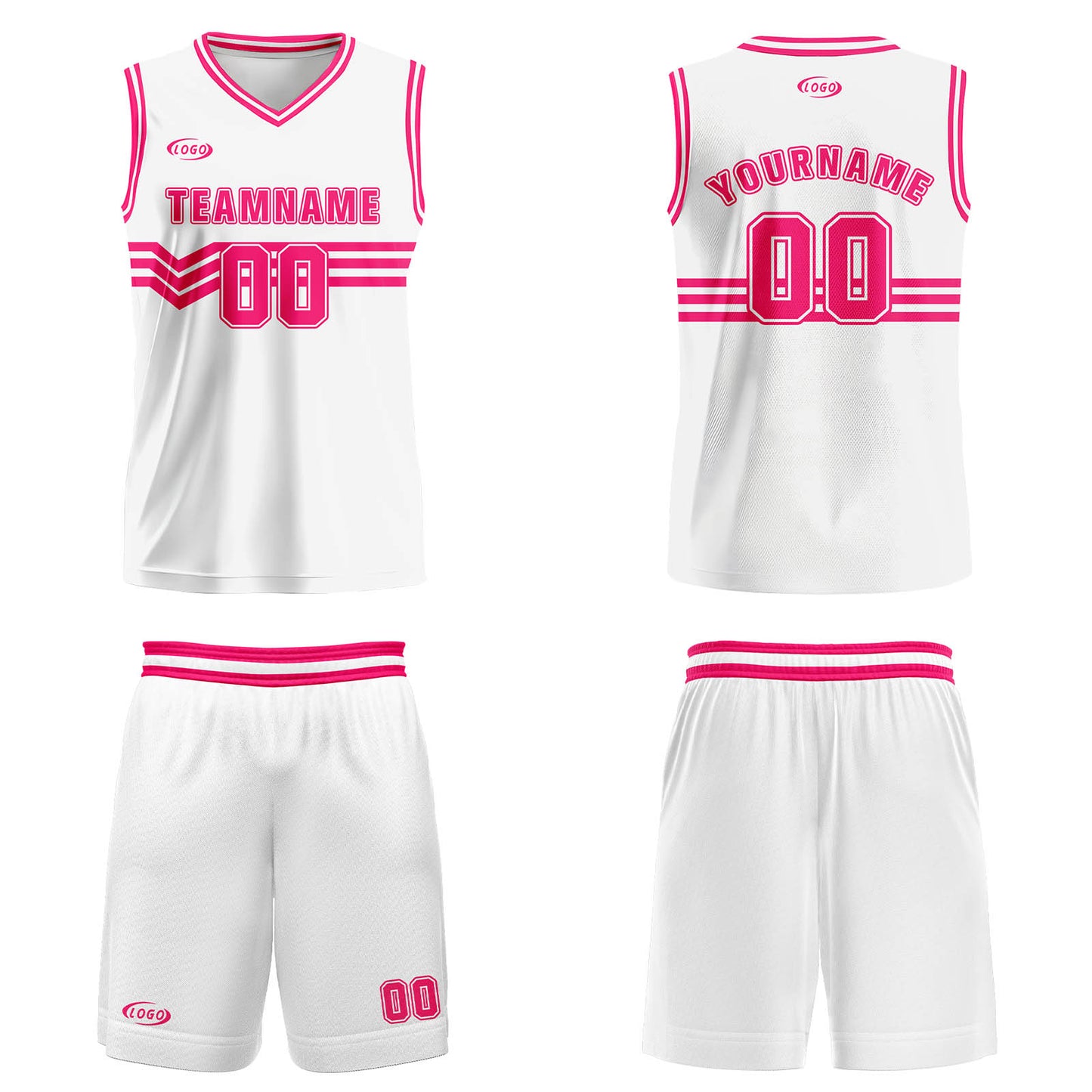 Custom White Rose Red Basketball Jersey Uniform Suit Printed Your Logo Name Number