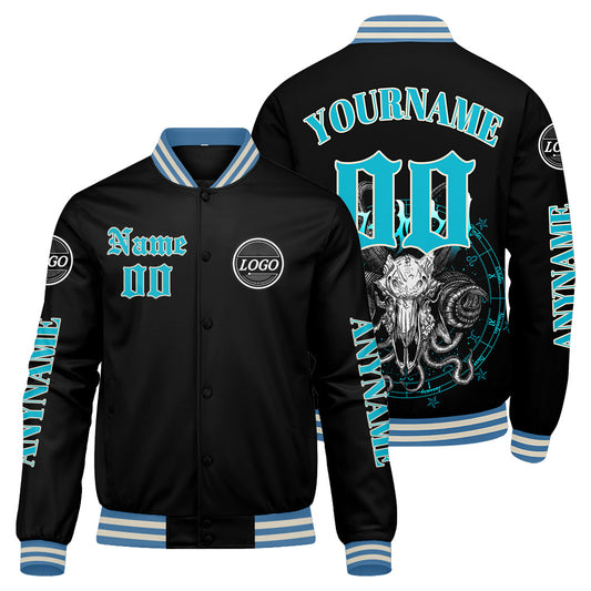 Custom Light Blue Varsity Jackets for Men Women Youth Personalized Letterman Jackets