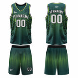 Custom Green Basketball Jersey Uniform Suit Printed Your Logo Name Number