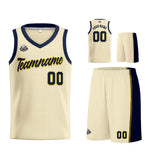 Custom Cream Navy Basketball Jersey for Men Women Adult Youth Stitched Name Number Logo