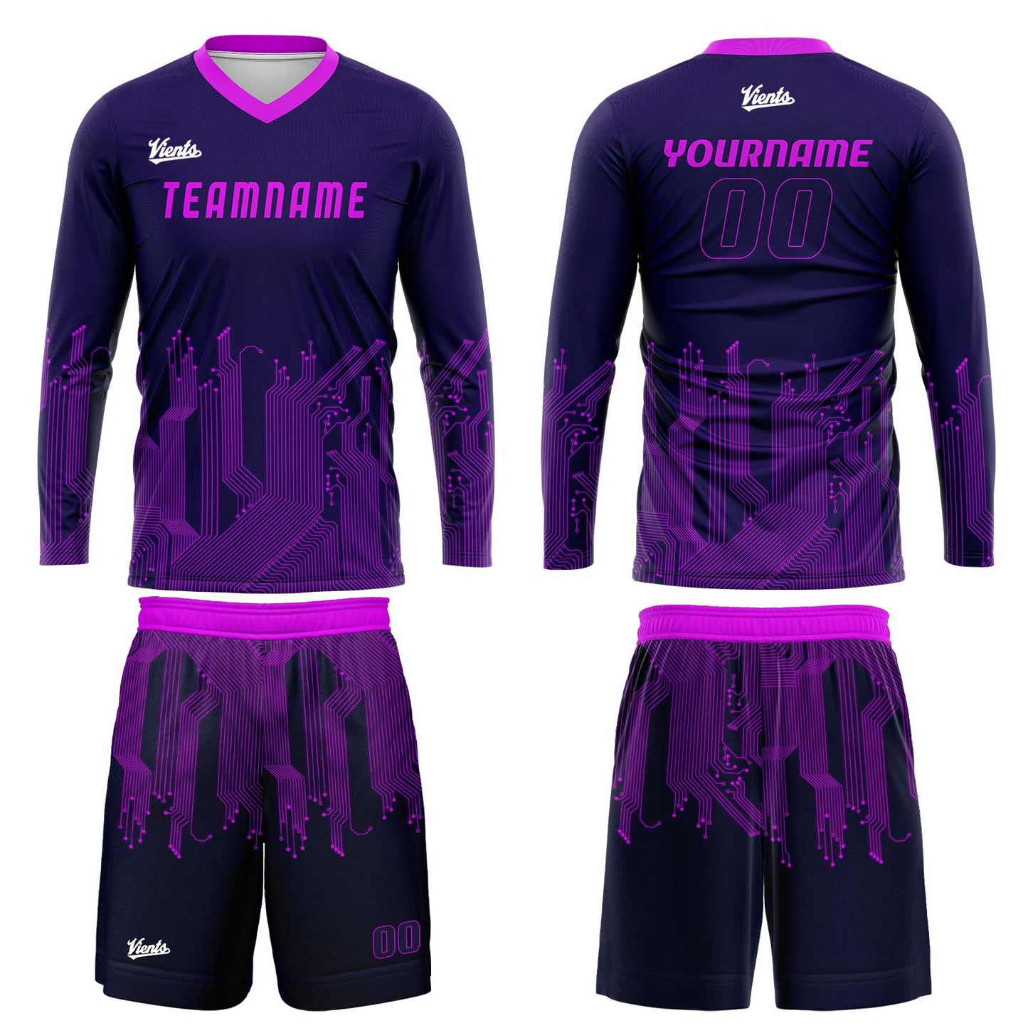 Custom Purple Basketball Soccer Football Shooting Long T-Shirt for Adults and Kids