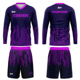 Custom Purple Basketball Soccer Football Shooting Long T-Shirt for Adults and Kids