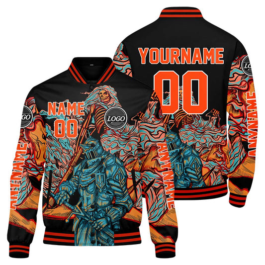 Custom Orange Varsity Jackets for Men Women Youth Personalized Letterman Jackets